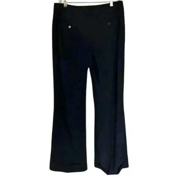 Talbots Black Stretch Wide Leg Cuffed Trouser Pant, size 10 - Picture 3 of 7